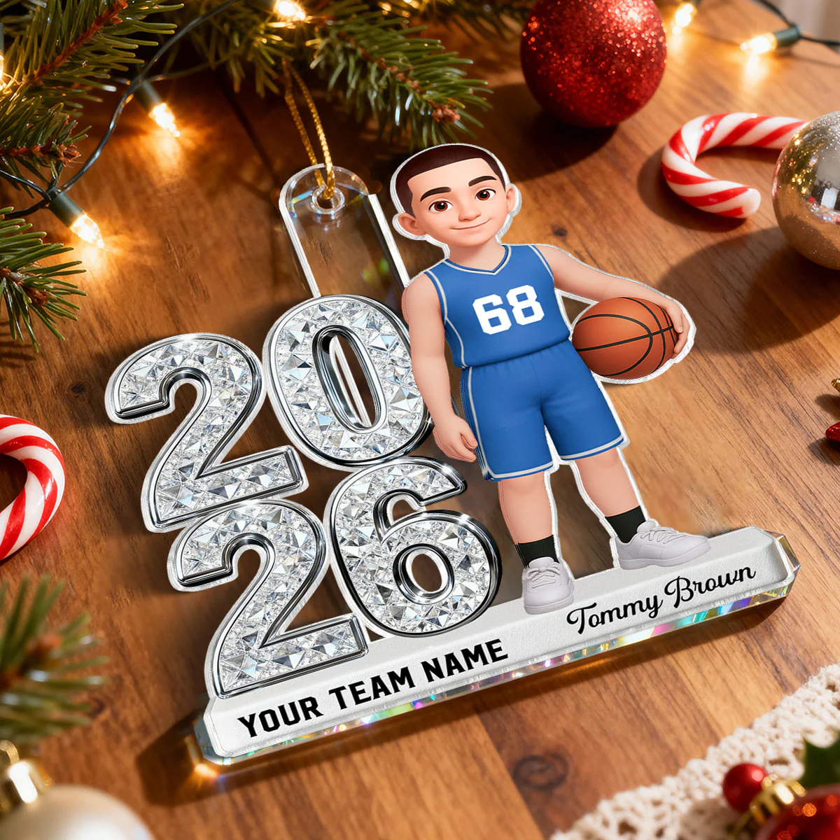 3D Shiny Effect Sport Player With Year - Personalized Acrylic Ornament - Gift For Daughter, Granddaughter, Son, Grandson - Image 11