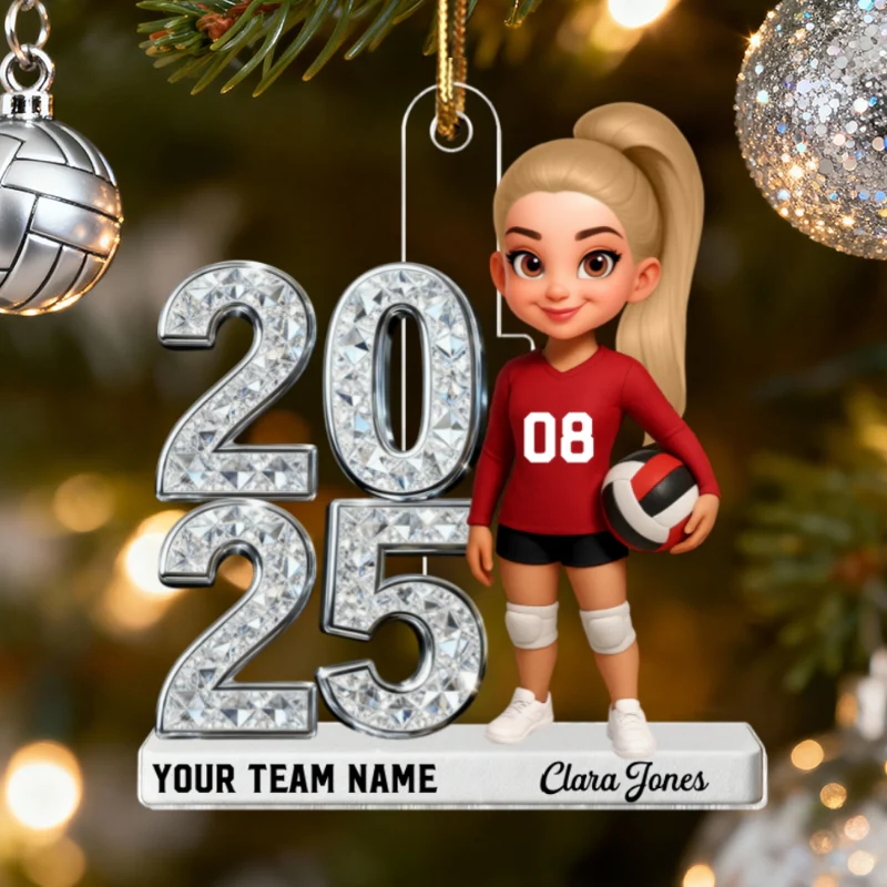 3D Shiny Effect Sport Player With Year - Personalized Acrylic Ornament - Gift For Daughter, Granddaughter, Son, Grandson - Image 15