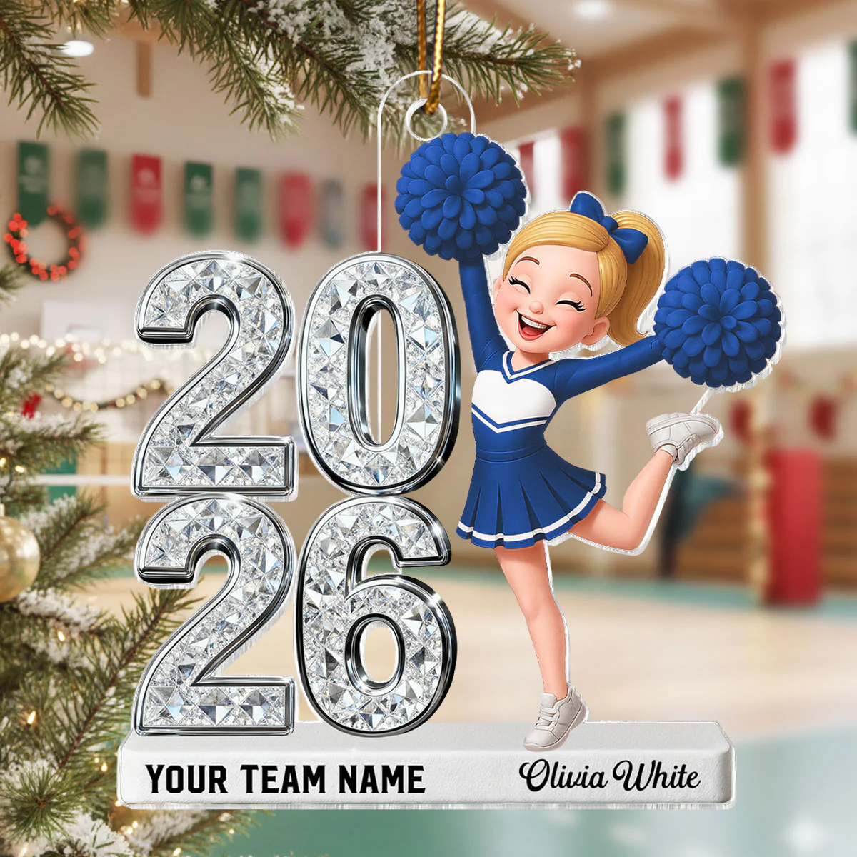 3D Shiny Effect Sport Player With Year - Personalized Acrylic Ornament - Gift For Daughter, Granddaughter, Son, Grandson - Image 3