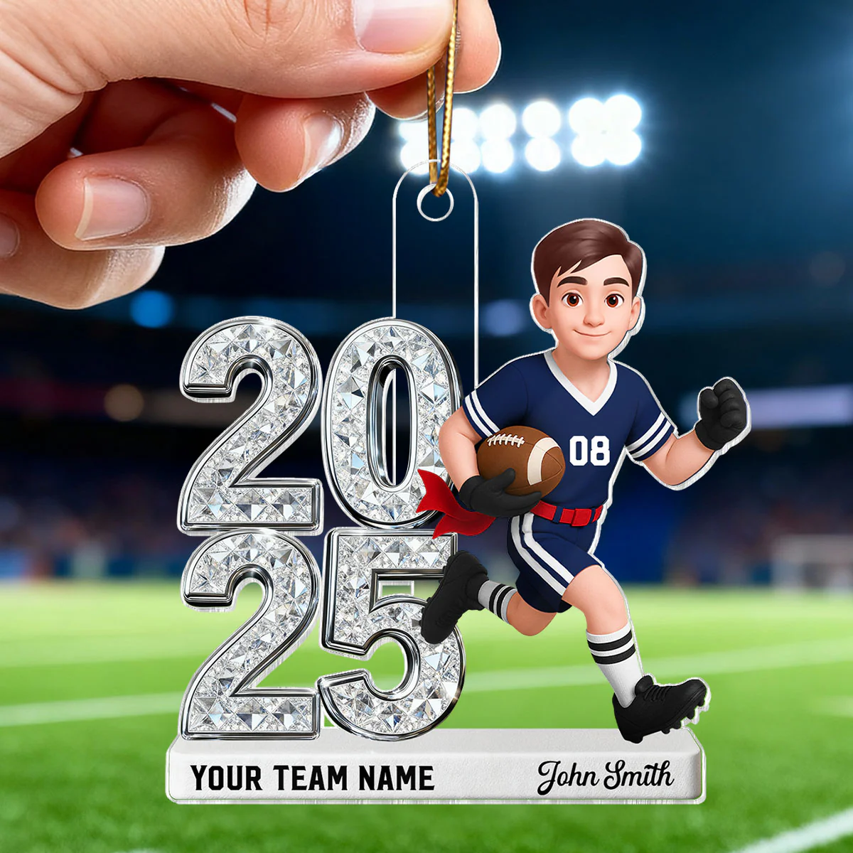 3D Shiny Effect Sport Player With Year - Personalized Acrylic Ornament - Gift For Daughter, Granddaughter, Son, Grandson - Image 9