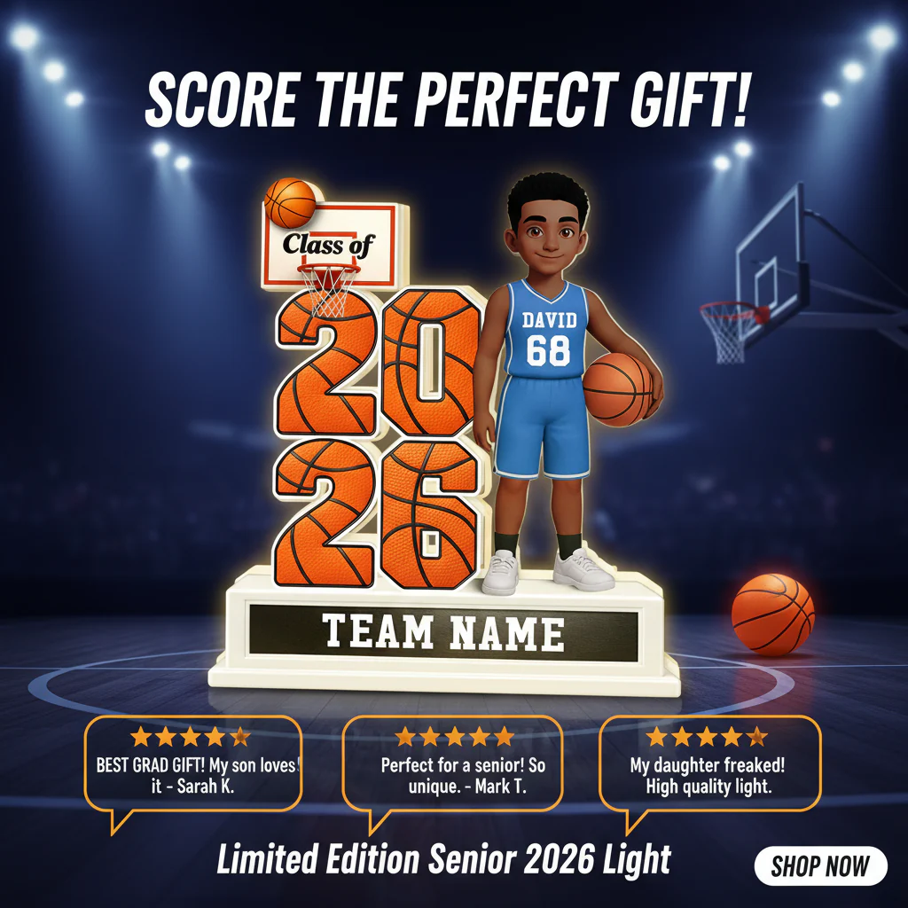 Basketball Senior Class Of 2026 2027 - Personalized Light Box - Graduation Gift For Son, Daughter - Image 12