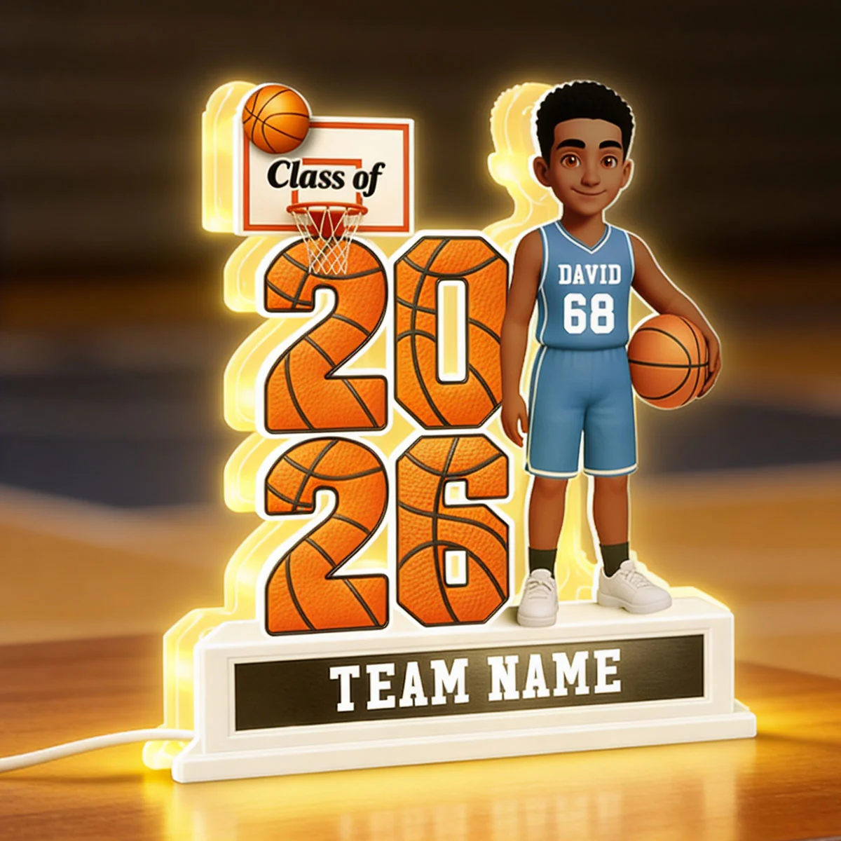 Basketball Senior Class Of 2026 2027 - Personalized Light Box - Graduation Gift For Son, Daughter - Image 15