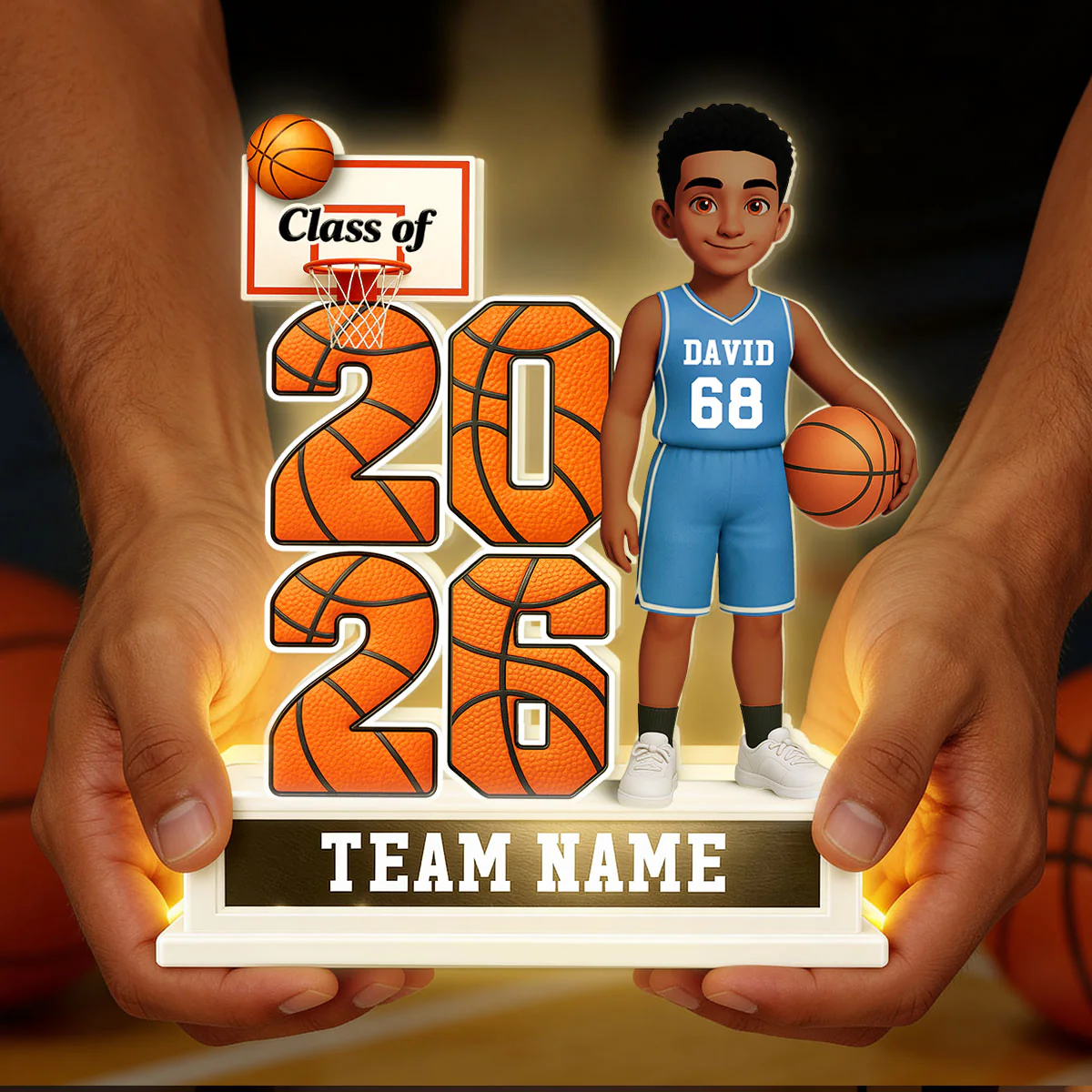 Basketball Senior Class Of 2026 2027 - Personalized Light Box - Graduation Gift For Son, Daughter - Image 4