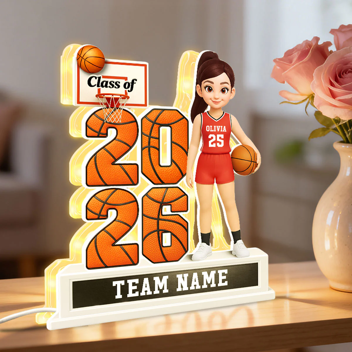 Basketball Senior Class Of 2026 2027 - Personalized Light Box - Graduation Gift For Son, Daughter - Image 5