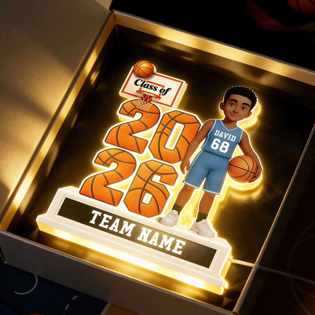 Basketball Senior Class Of 2026 2027 - Personalized Light Box - Graduation Gift For Son, Daughter - Image 6