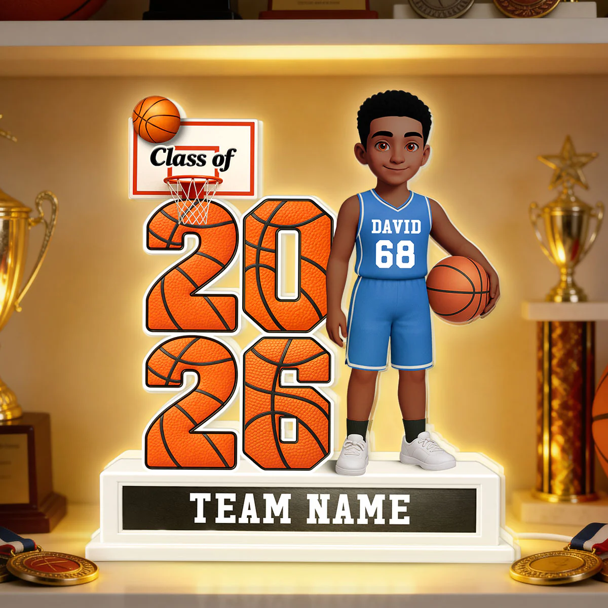 Basketball Senior Class Of 2026 2027 - Personalized Light Box - Graduation Gift For Son, Daughter - Image 7