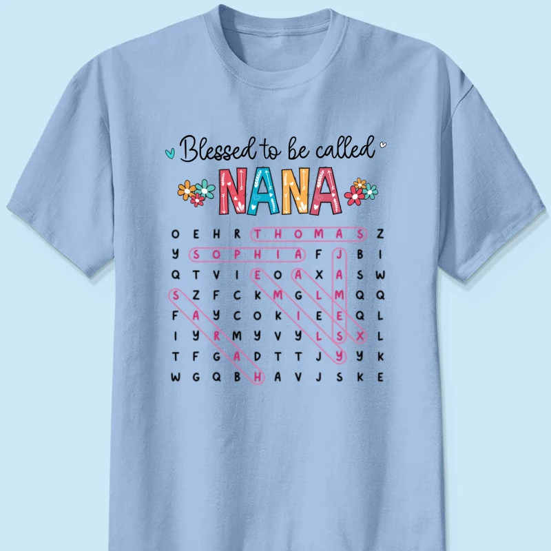 Blessed To Be Called Grandma Word Search Puzzle - Personalized Shirt - Mother's Day Gift For Grandma Mom - Image 14