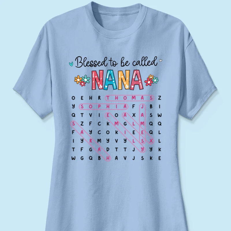 Blessed To Be Called Grandma Word Search Puzzle - Personalized Shirt - Mother's Day Gift For Grandma Mom - Image 18