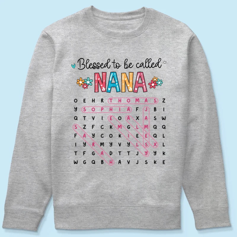 Blessed To Be Called Grandma Word Search Puzzle - Personalized Shirt - Mother's Day Gift For Grandma Mom - Image 20