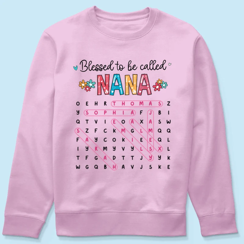 Blessed To Be Called Grandma Word Search Puzzle - Personalized Shirt - Mother's Day Gift For Grandma Mom - Image 21