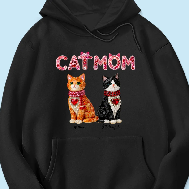 Cat Mom Shiny Pattern - Personalized Shirt - Unique Valentine's Day Gift for Cat Moms - Image 42