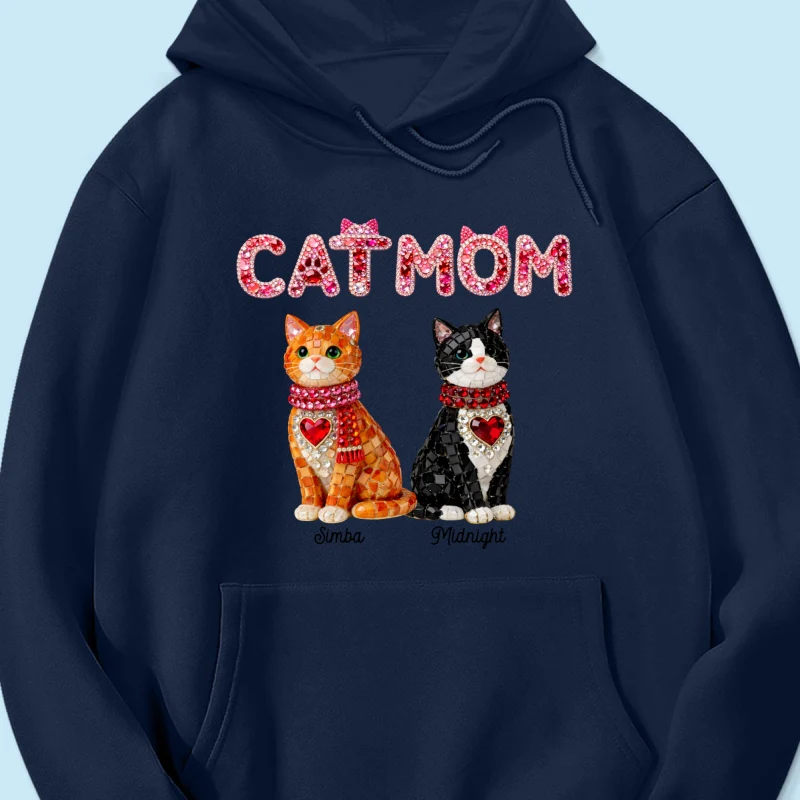 Cat Mom Shiny Pattern - Personalized Shirt - Unique Valentine's Day Gift for Cat Moms - Image 43