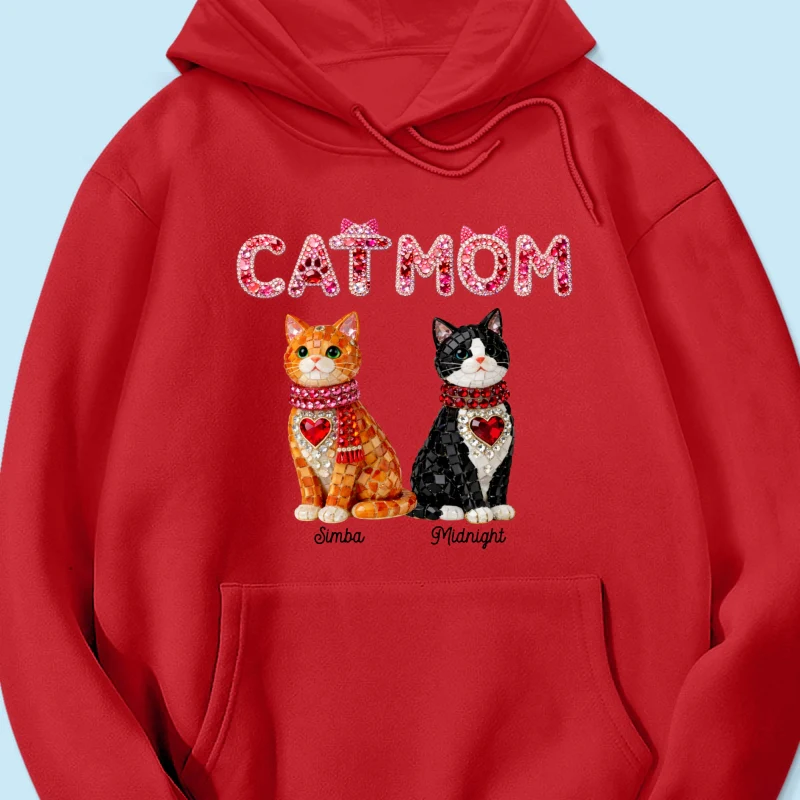 Cat Mom Shiny Pattern - Personalized Shirt - Unique Valentine's Day Gift for Cat Moms - Image 48