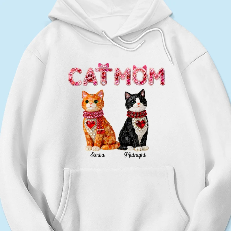 Cat Mom Shiny Pattern - Personalized Shirt - Unique Valentine's Day Gift for Cat Moms - Image 50