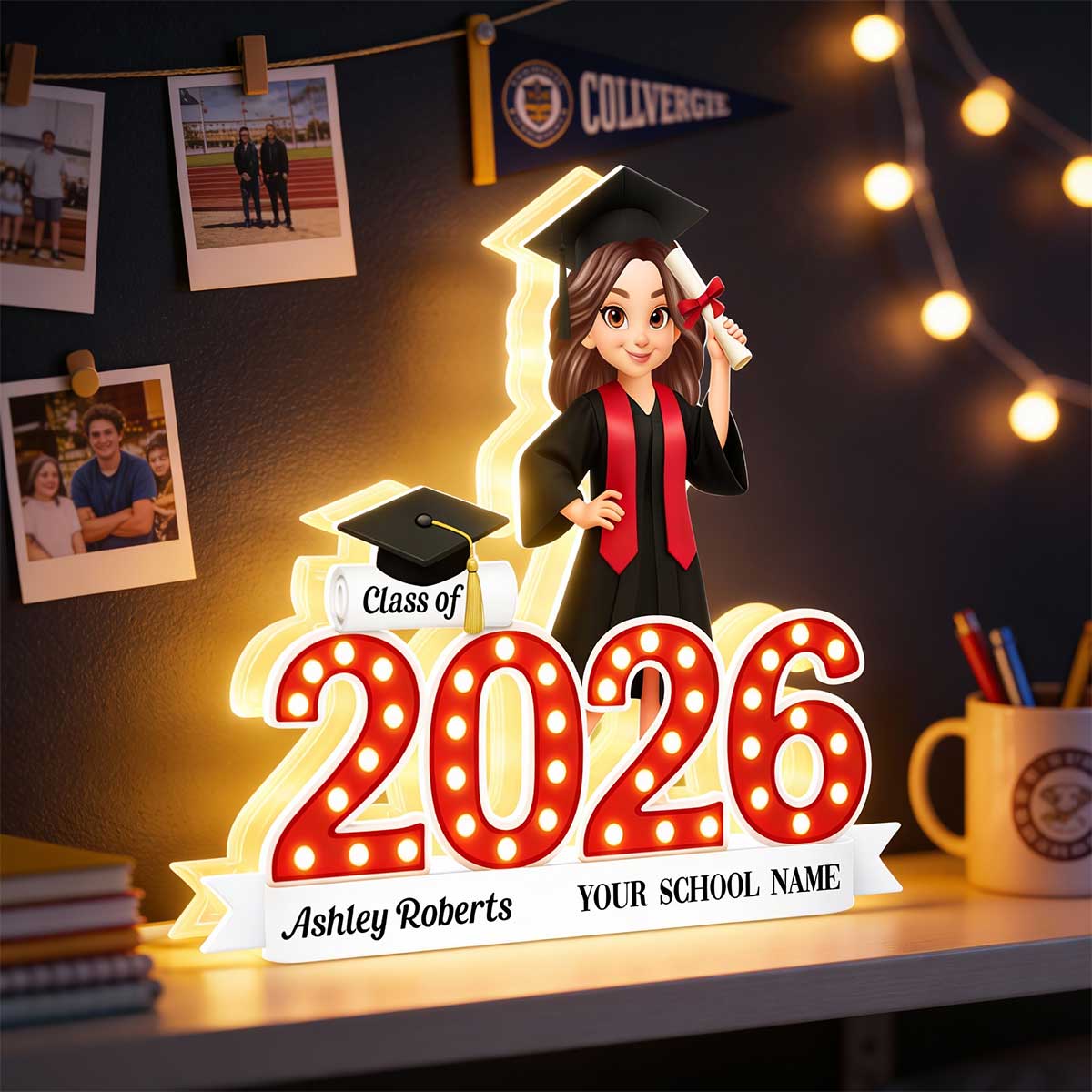 Congratulation Class Of Graduation Senior - Personalized Light Box - Gift For Graduation Day, Graduation Gift, Keepsake - Image 10