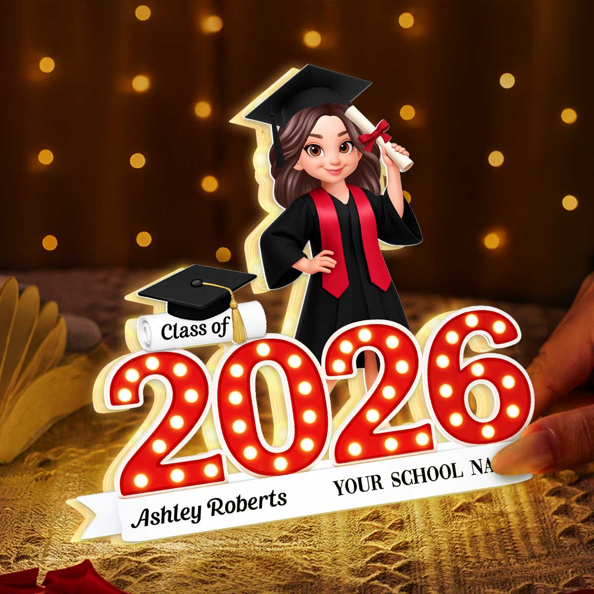 Congratulation Class Of Graduation Senior - Personalized Light Box - Gift For Graduation Day, Graduation Gift, Keepsake - Image 3