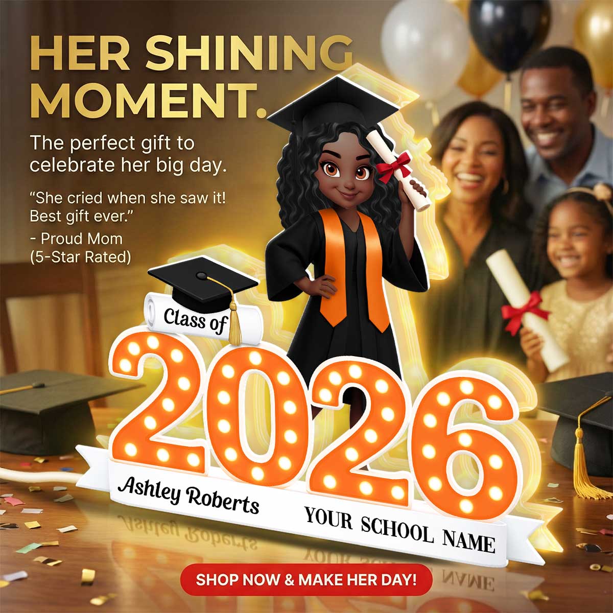 Congratulation Class Of Graduation Senior - Personalized Light Box - Gift For Graduation Day, Graduation Gift, Keepsake - Image 9