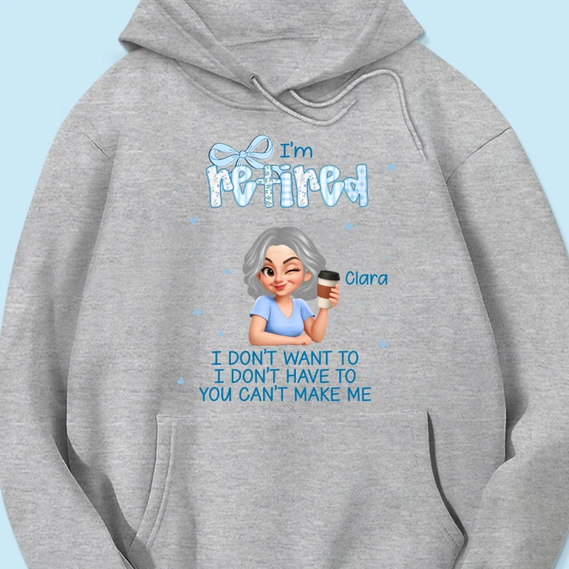 Coquette I'm Retired You Can't Make Me - Personalized Shirt - Retirement Gift - Image 24