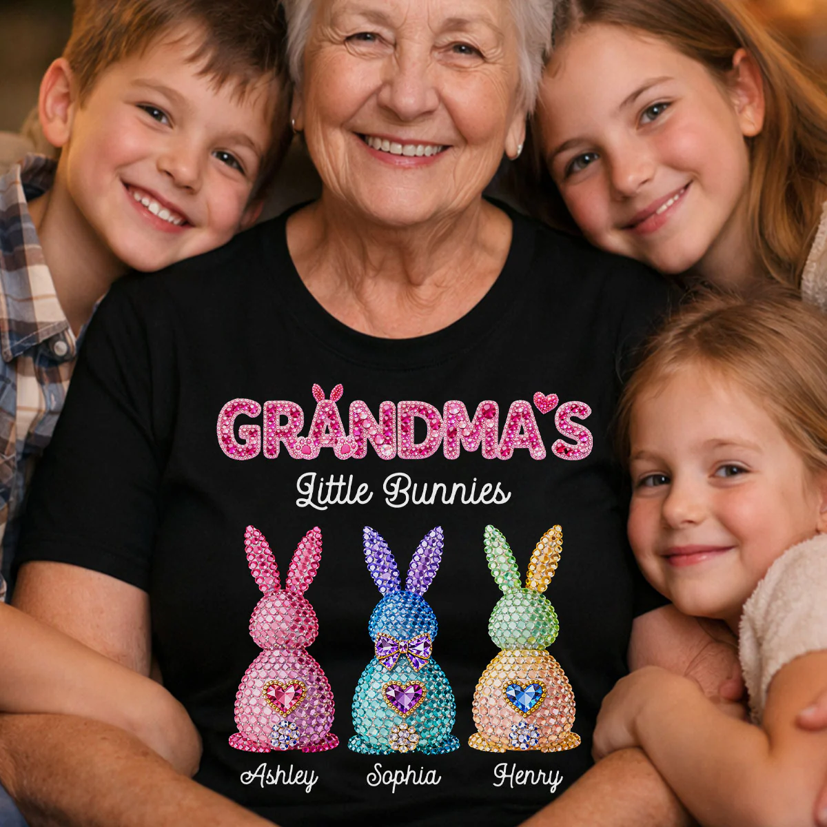 Grandma's Little Bunnies Easter - Personalized Shirt - Sentimental Gift for Grandma - Image 3