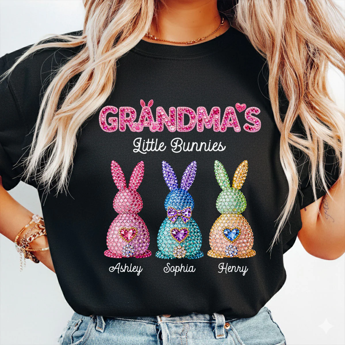 Grandma's Little Bunnies Easter - Personalized Shirt - Sentimental Gift for Grandma - Image 4