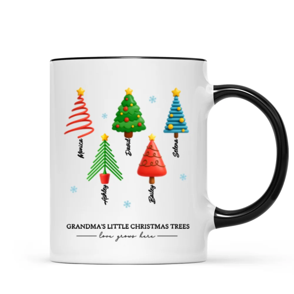 Grandma's Little Christmas Trees - Personalized Mug - Unique Christmas Gift For Grandma, Grandkids, Family - Image 10