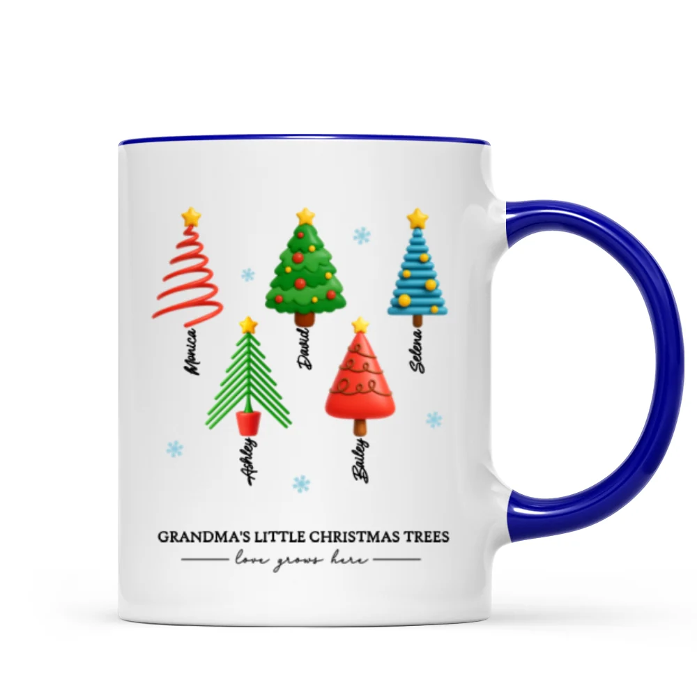 Grandma's Little Christmas Trees - Personalized Mug - Unique Christmas Gift For Grandma, Grandkids, Family - Image 11