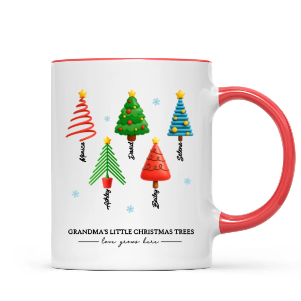 Grandma's Little Christmas Trees - Personalized Mug - Unique Christmas Gift For Grandma, Grandkids, Family - Image 12