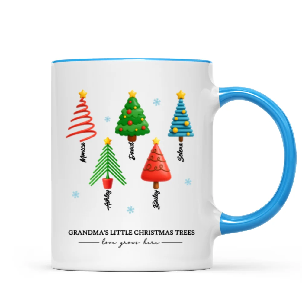 Grandma's Little Christmas Trees - Personalized Mug - Unique Christmas Gift For Grandma, Grandkids, Family - Image 13