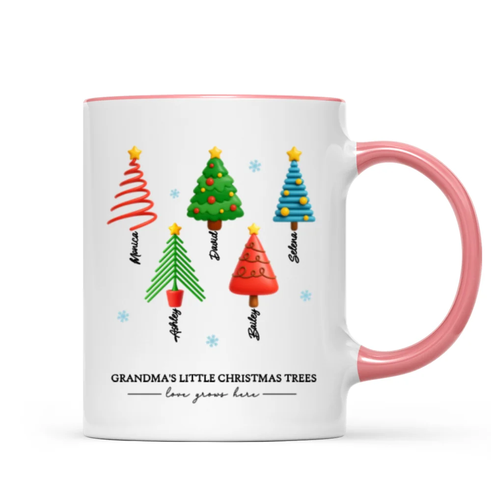 Grandma's Little Christmas Trees - Personalized Mug - Unique Christmas Gift For Grandma, Grandkids, Family - Image 14