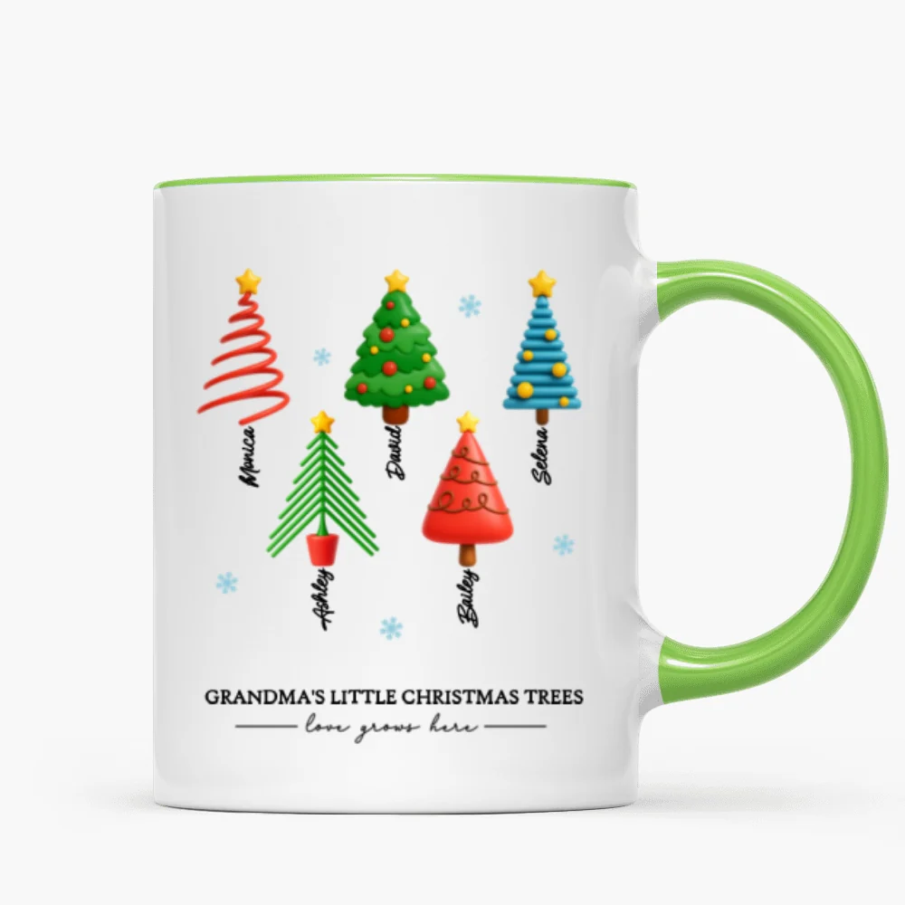 Grandma's Little Christmas Trees - Personalized Mug - Unique Christmas Gift For Grandma, Grandkids, Family - Image 15