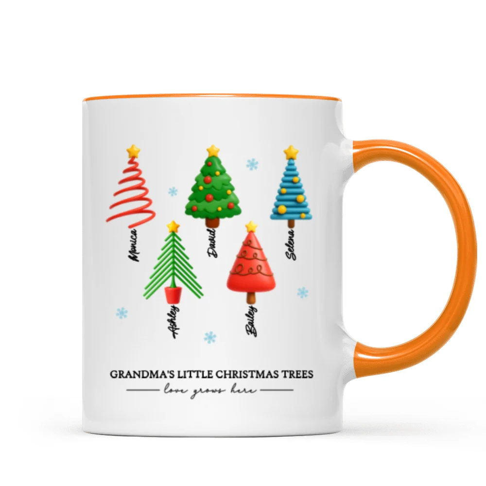 Grandma's Little Christmas Trees - Personalized Mug - Unique Christmas Gift For Grandma, Grandkids, Family - Image 16