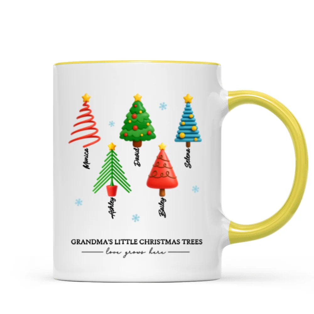 Grandma's Little Christmas Trees - Personalized Mug - Unique Christmas Gift For Grandma, Grandkids, Family - Image 17