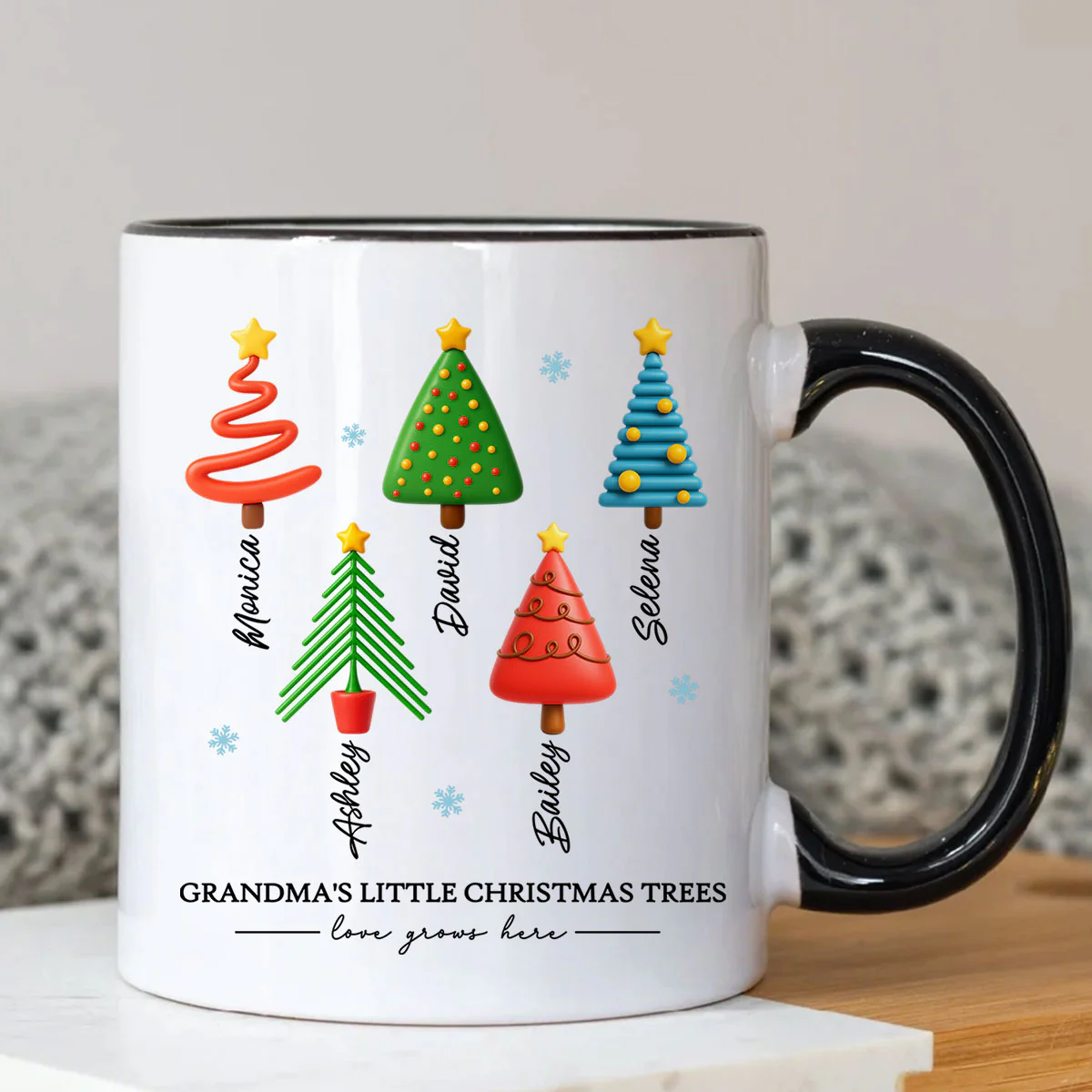 Grandma's Little Christmas Trees - Personalized Mug - Unique Christmas Gift For Grandma, Grandkids, Family - Image 4