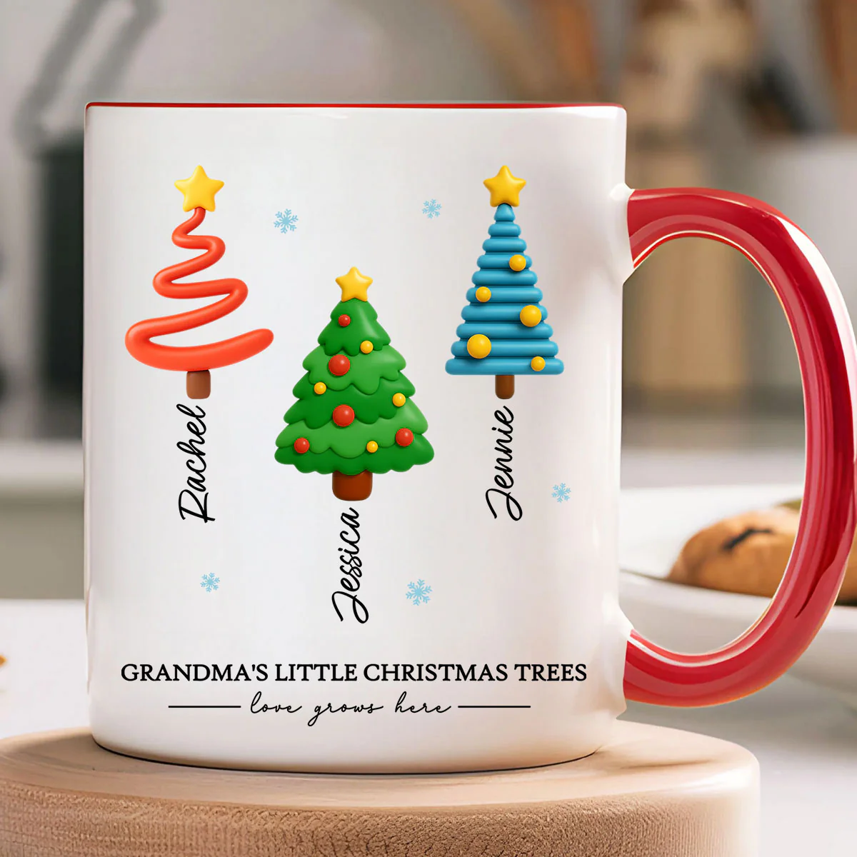 Grandma's Little Christmas Trees - Personalized Mug - Unique Christmas Gift For Grandma, Grandkids, Family - Image 5