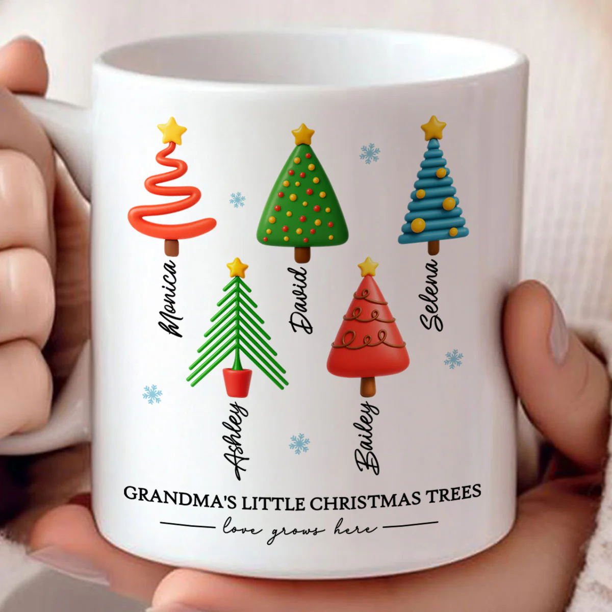 Grandma's Little Christmas Trees - Personalized Mug - Unique Christmas Gift For Grandma, Grandkids, Family - Image 6