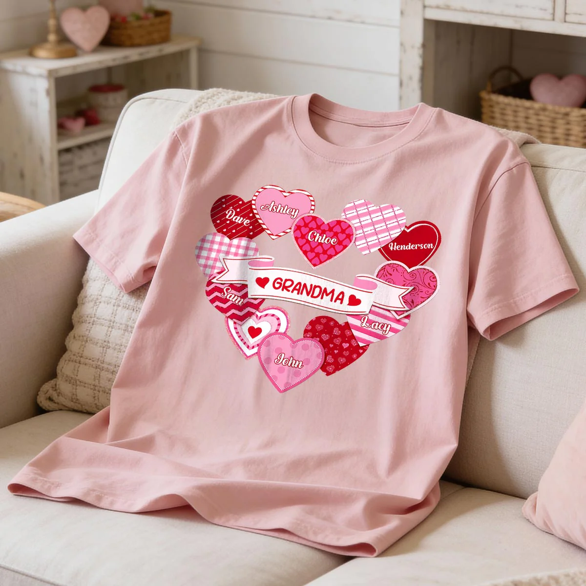 Grandma's Sweethearts Coquette Valentine's Day - Personalized Shirt - Image 8