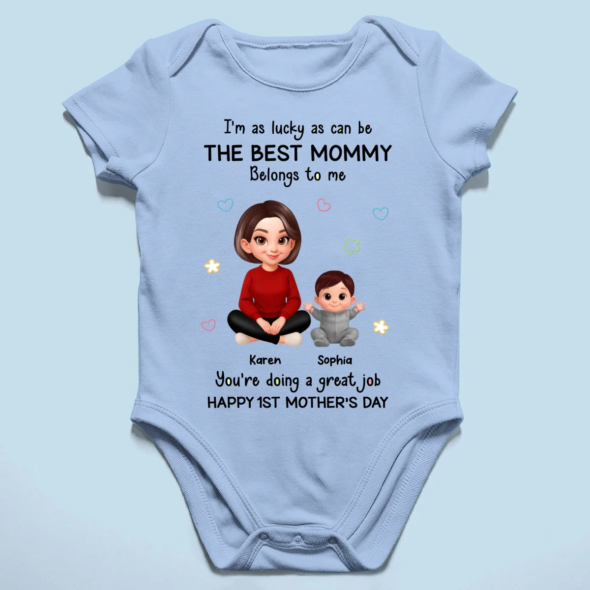 I Am Lucky As Can Be The Best Mommy - Personalized Baby Onesie - First Mother's Day Baby Gift - Image 11