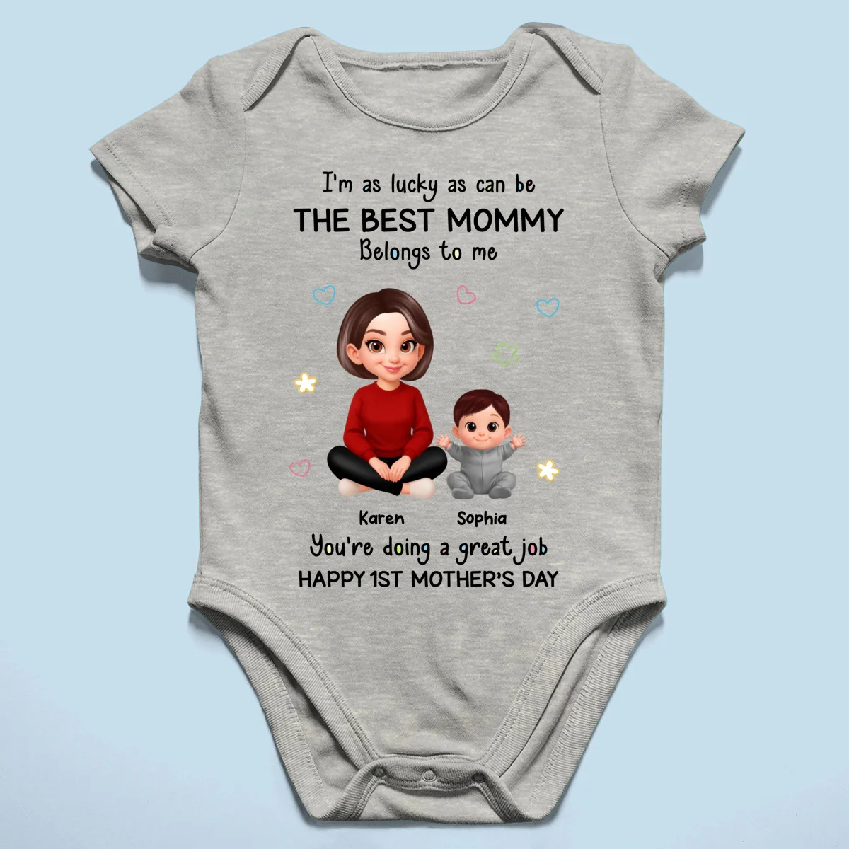 I Am Lucky As Can Be The Best Mommy - Personalized Baby Onesie - First Mother's Day Baby Gift - Image 12