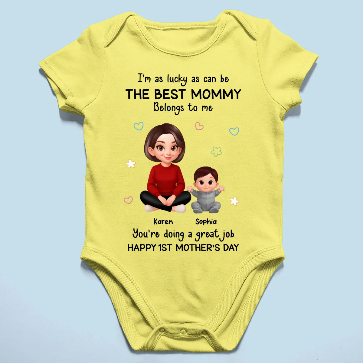 I Am Lucky As Can Be The Best Mommy - Personalized Baby Onesie - First Mother's Day Baby Gift - Image 13