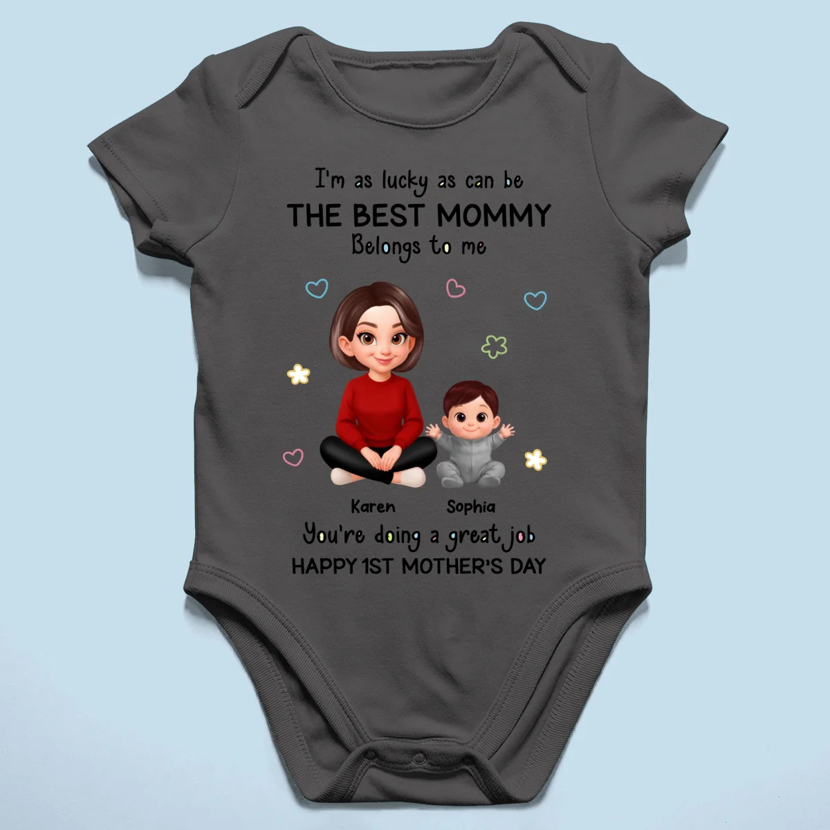 I Am Lucky As Can Be The Best Mommy - Personalized Baby Onesie - First Mother's Day Baby Gift - Image 15