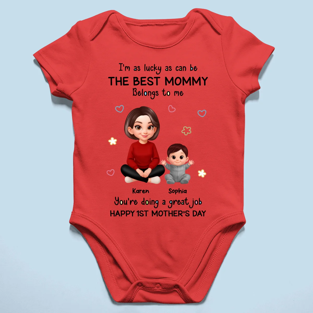 I Am Lucky As Can Be The Best Mommy - Personalized Baby Onesie - First Mother's Day Baby Gift - Image 18
