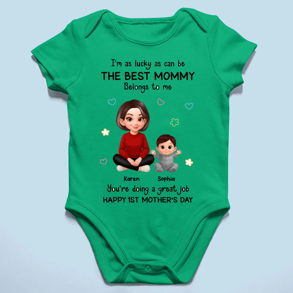 I Am Lucky As Can Be The Best Mommy - Personalized Baby Onesie - First Mother's Day Baby Gift - Image 19
