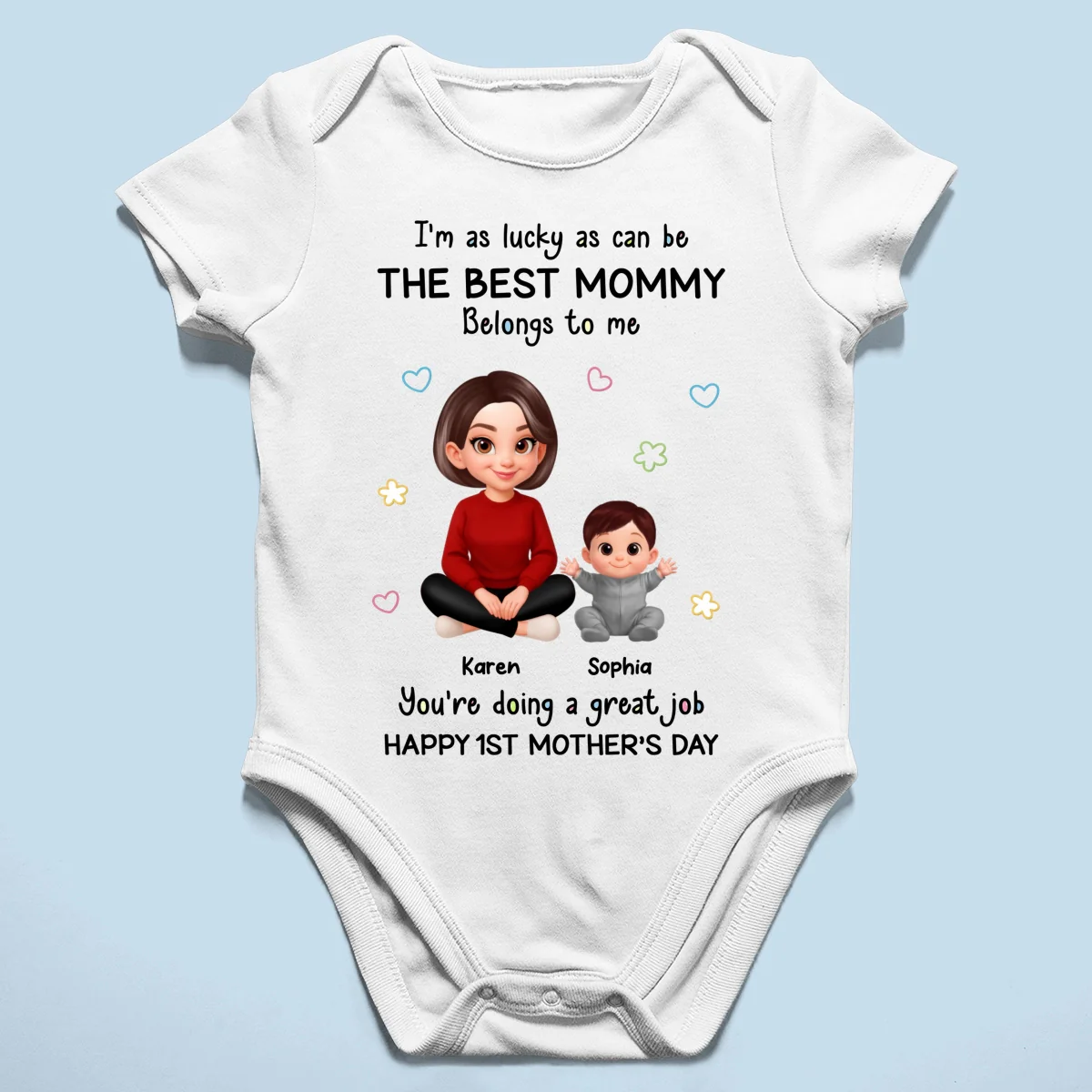 I Am Lucky As Can Be The Best Mommy - Personalized Baby Onesie - First Mother's Day Baby Gift - Image 9