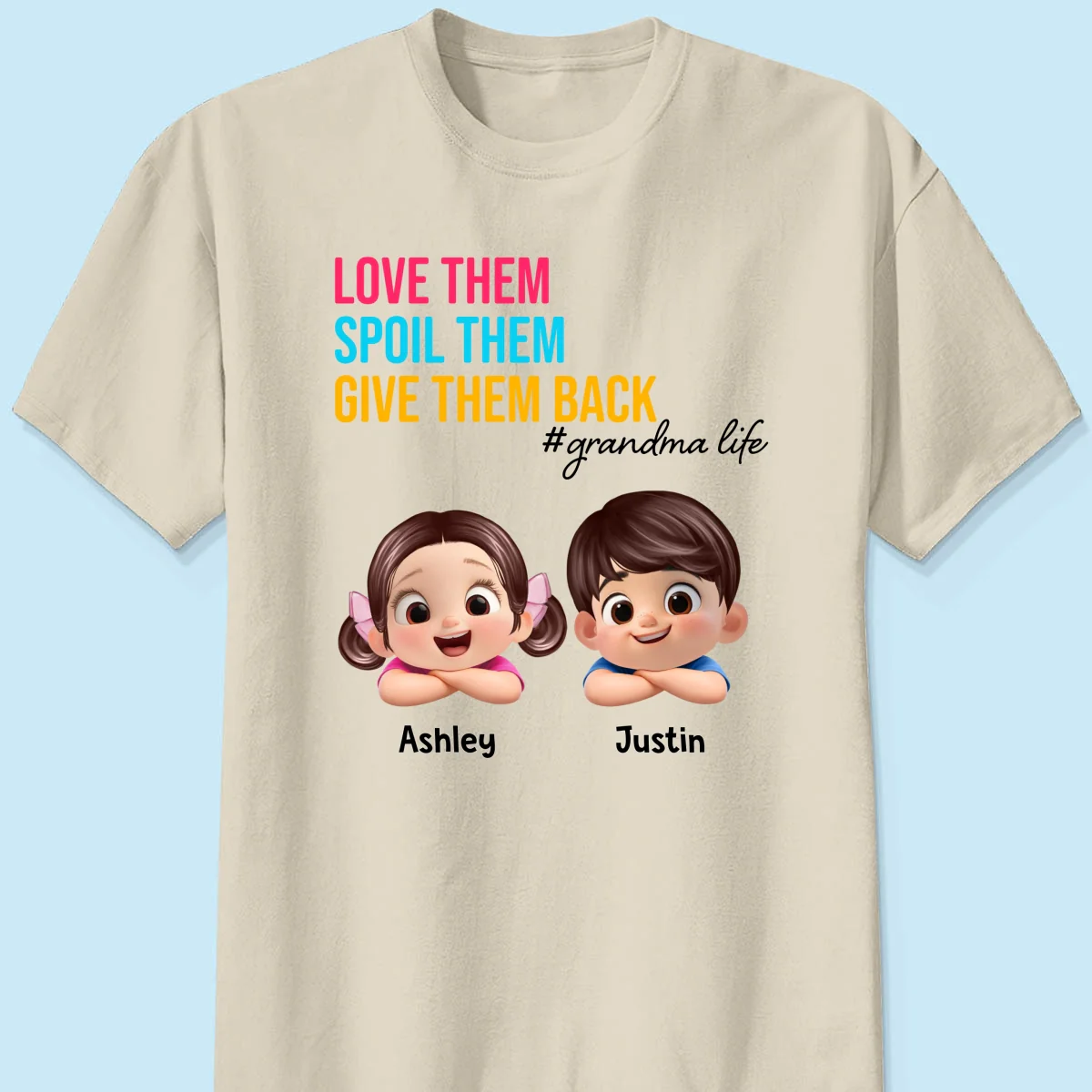 Love Them Spoil Them Give Them Back - Personalized Shirt - Gift for Grandma - Image 17