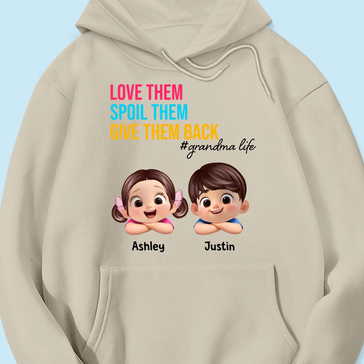Love Them Spoil Them Give Them Back - Personalized Shirt - Gift for Grandma - Image 56