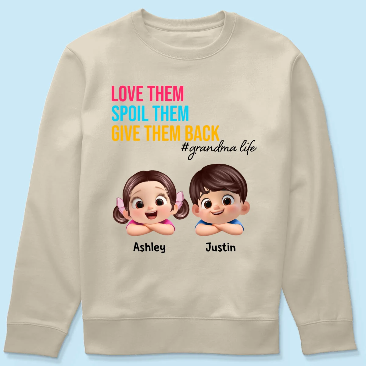Love Them Spoil Them Give Them Back - Personalized Shirt - Gift for Grandma - Image 70