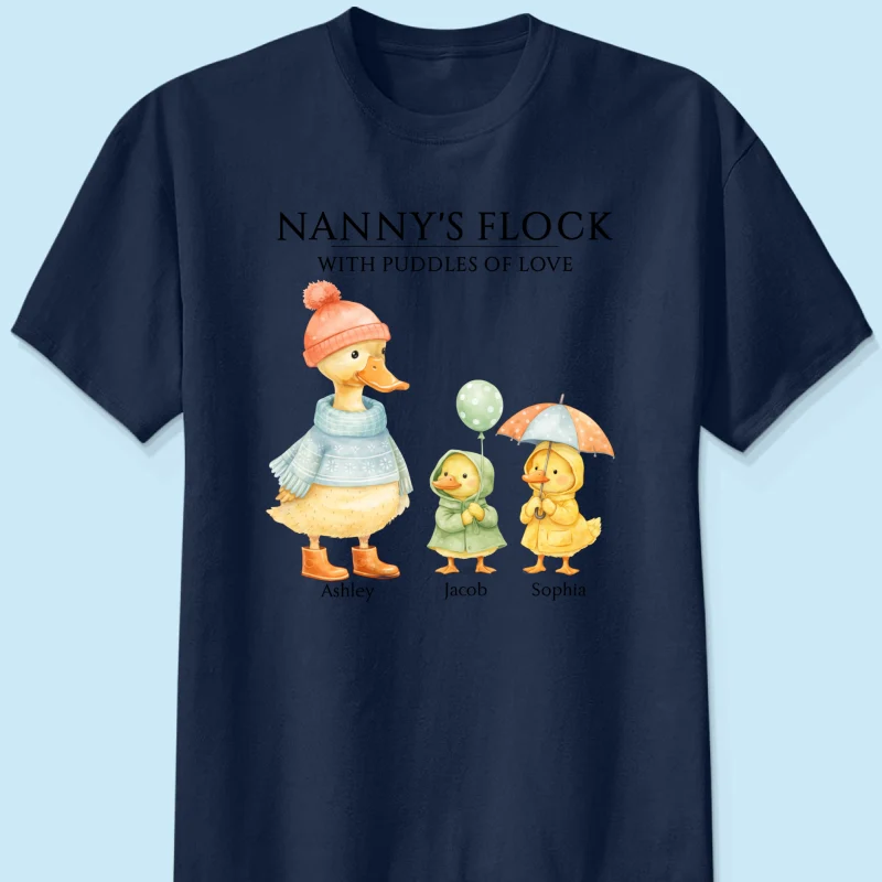 Nanny's Flock with Puddles of Love - Personalised Shirt - Gift for Grandma - Image 11
