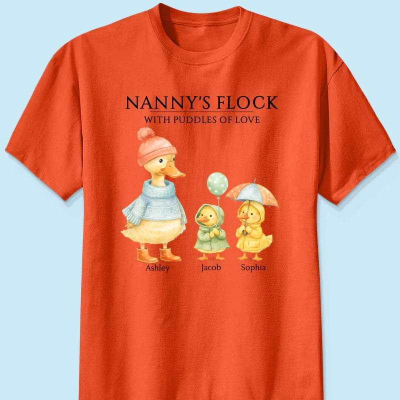 Nanny's Flock with Puddles of Love - Personalised Shirt - Gift for Grandma - Image 17