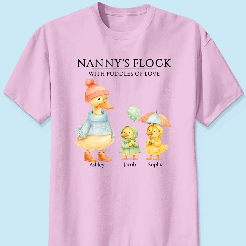 Nanny's Flock with Puddles of Love - Personalised Shirt - Gift for Grandma - Image 22
