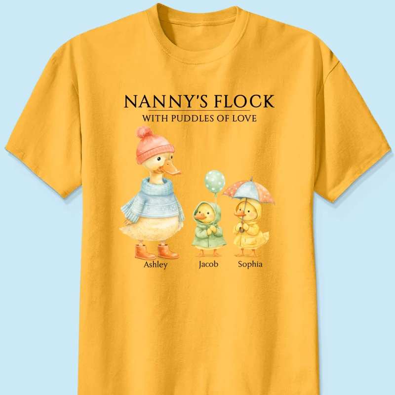 Nanny's Flock with Puddles of Love - Personalised Shirt - Gift for Grandma - Image 24